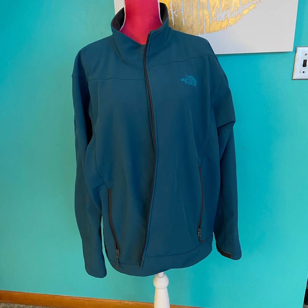 MENS TEAL NORTH FACE JACKET